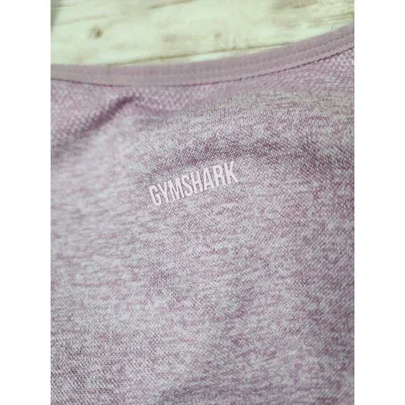 Gymshark Flex Strappy Sports Bra Size Medium Padded Pink with Large Logo - Picture 2 of 6